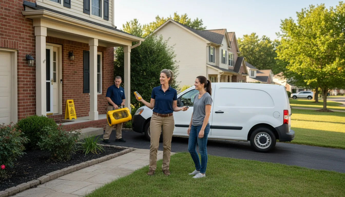 Residential water damage restoration in Refton, PA